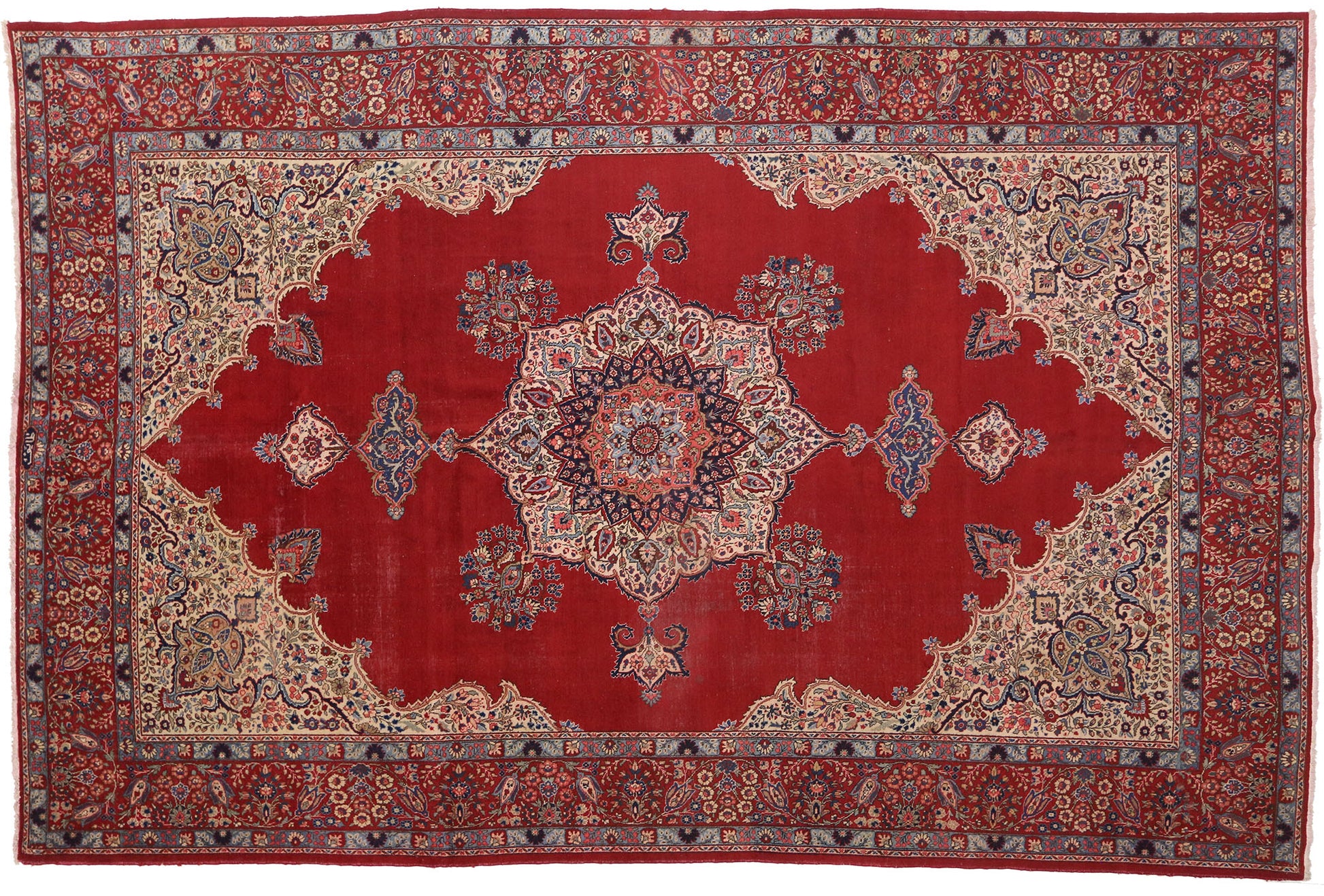 12 x 17 Antique Persian Tabriz Rug 72013
