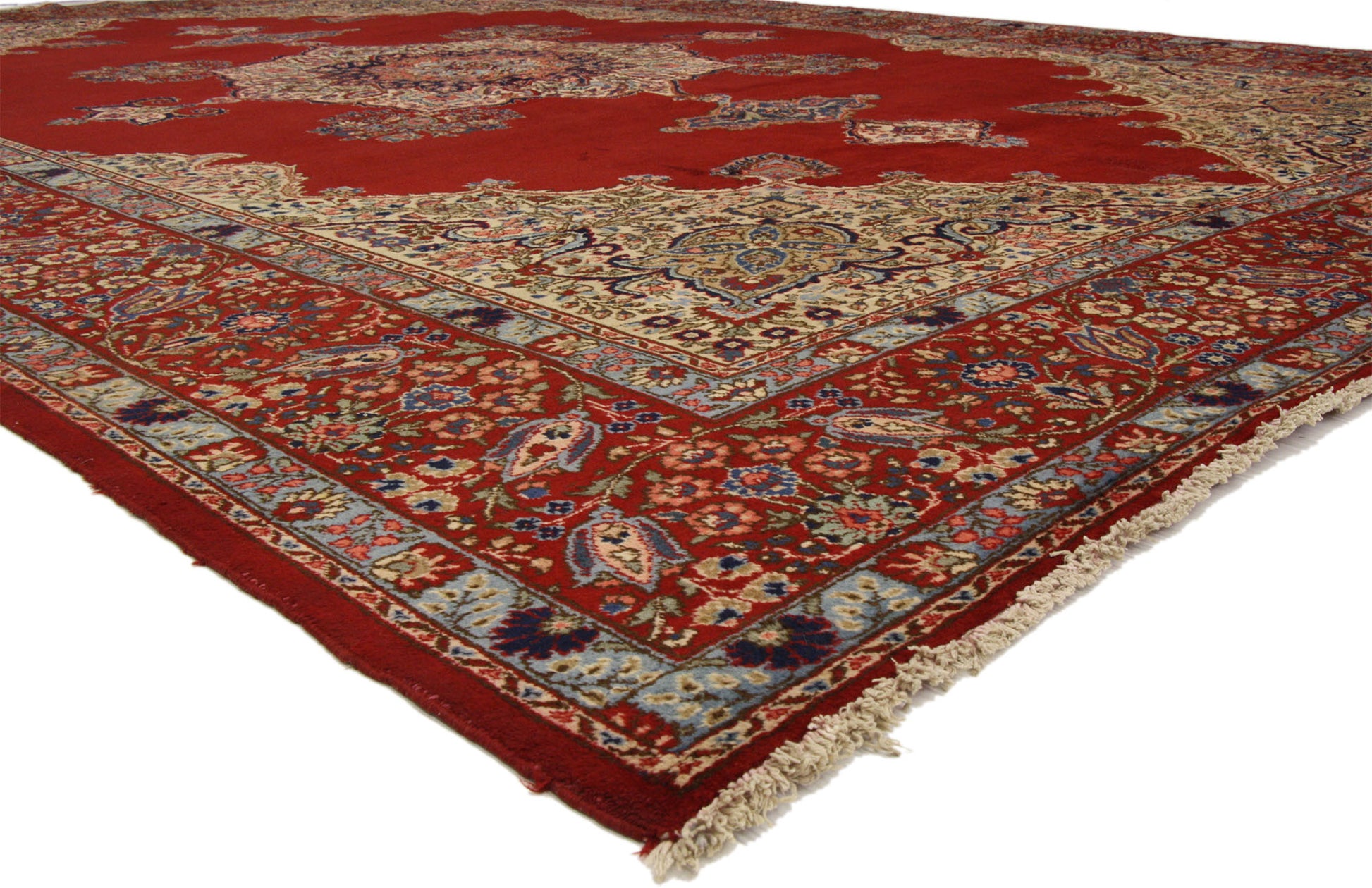 12 x 17 Antique Persian Tabriz Rug 72013