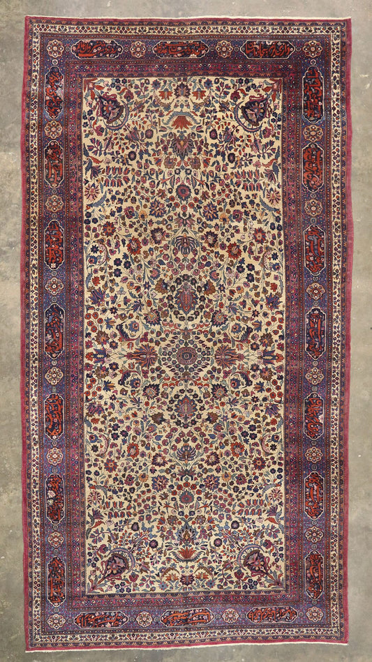 10 x 19 Antique Persian Mashhad Rug 72026