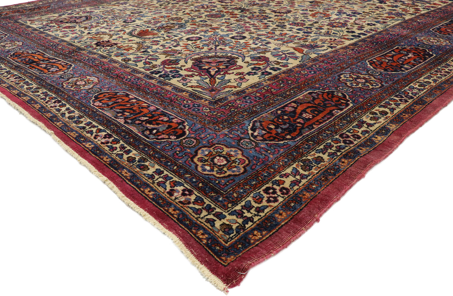 10 x 19 Antique Persian Mashhad Rug 72026