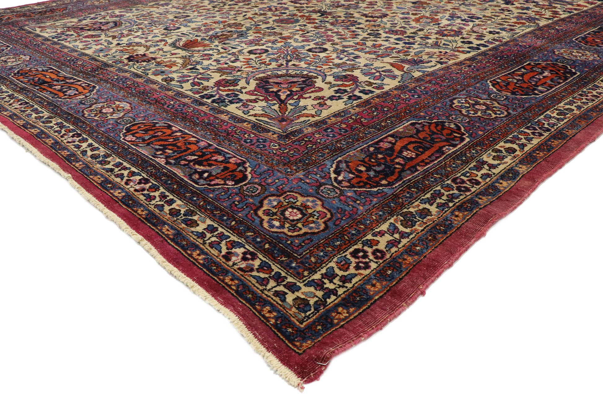 10 x 19 Antique Persian Mashhad Rug 72026