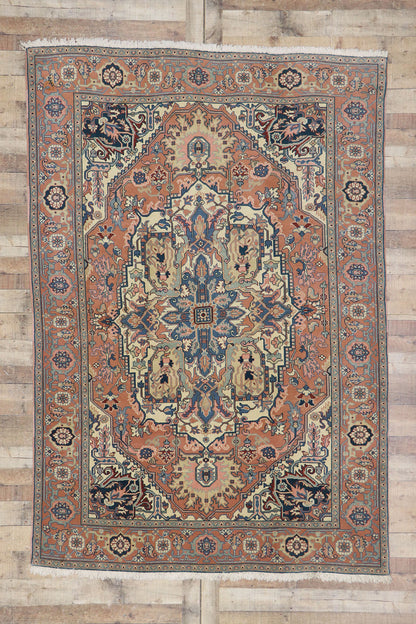 6 x 9 Vintage Romanian Serapi Rug 72042