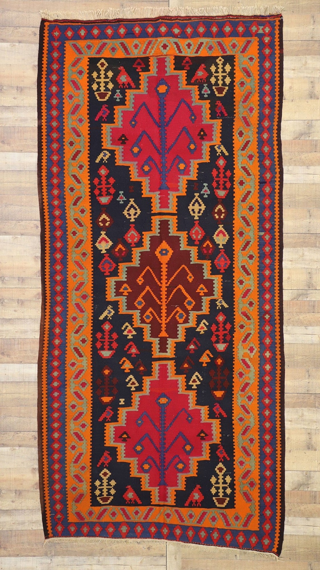 5 x 11 Vintage Persian Kilim Rug 72067