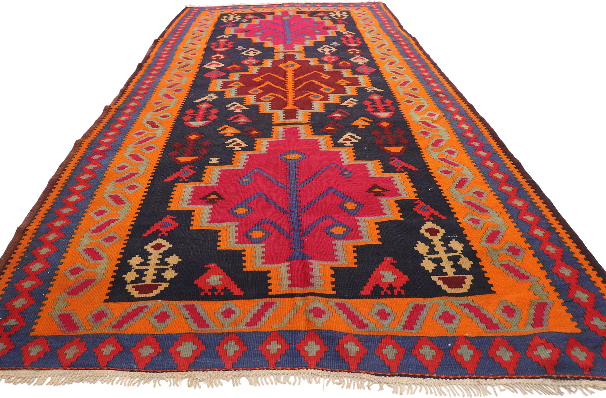 5 x 11 Vintage Persian Kilim Rug 72067