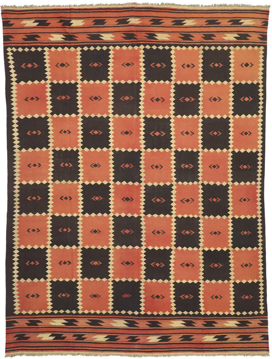 10 x 13 Vintage Afghan Maimana Kilim Rug 72071