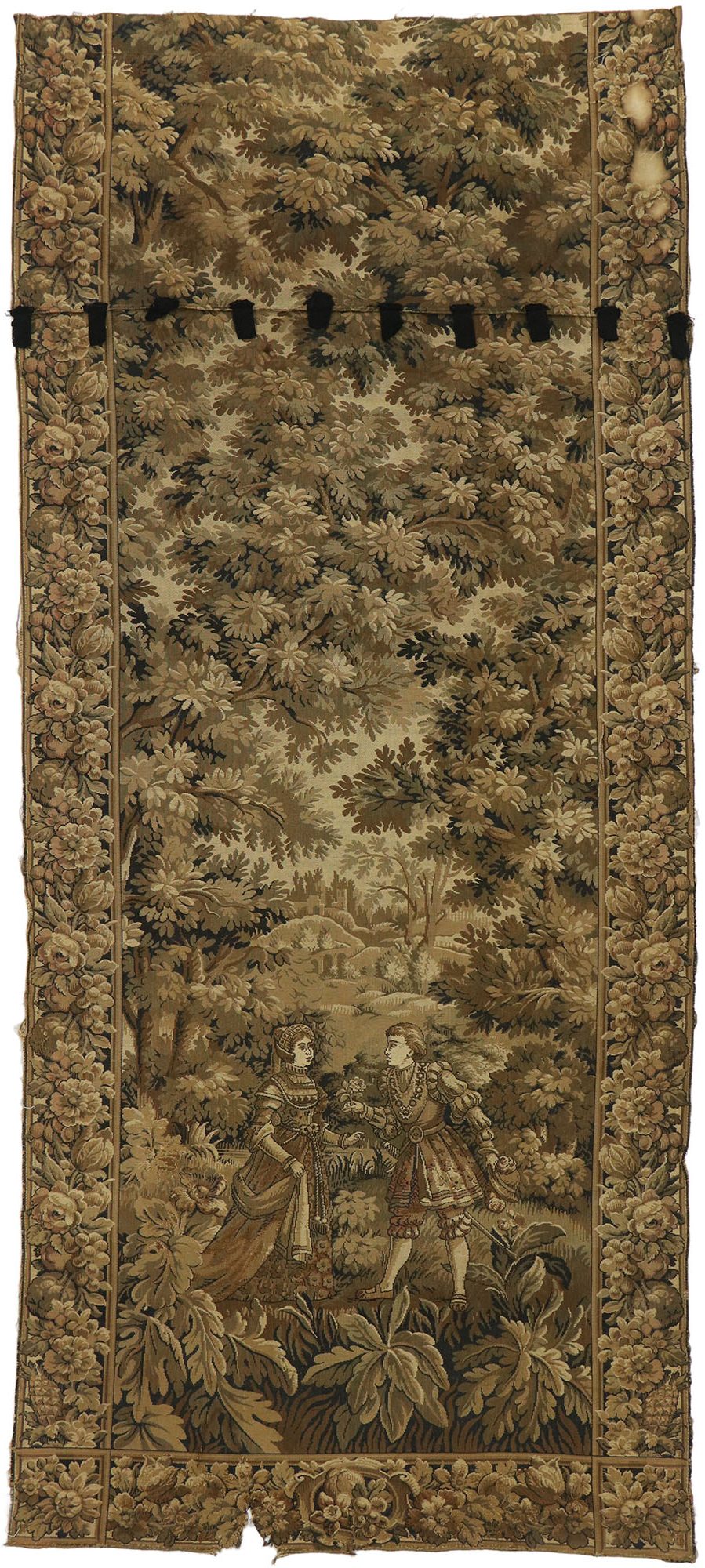 4 x 9 Antique European Tapestry 72095
