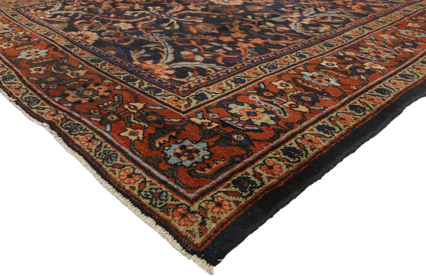 9 x 13 Antique Persian Mahal Rug 72100