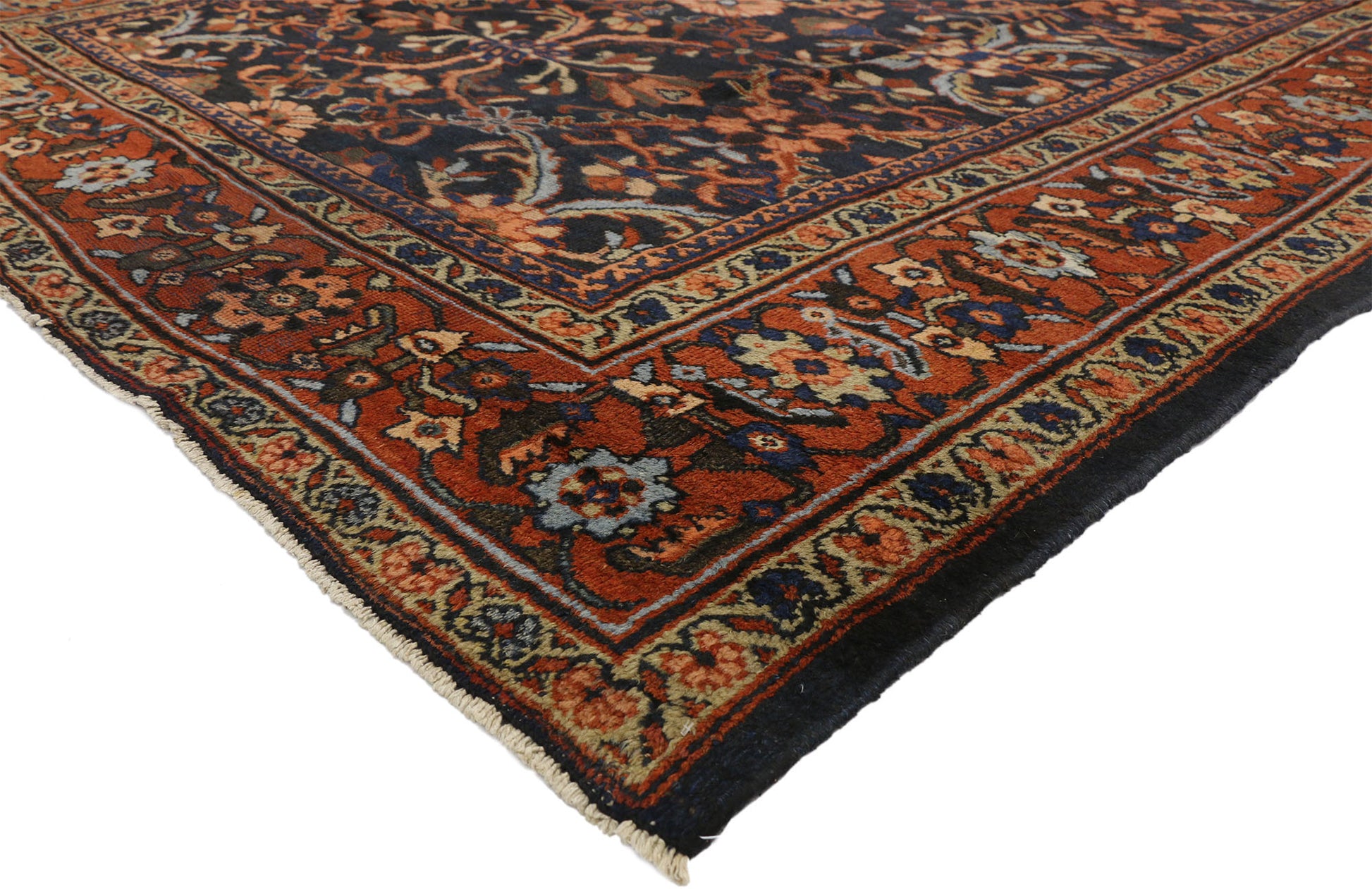 9 x 13 Antique Persian Mahal Rug 72100