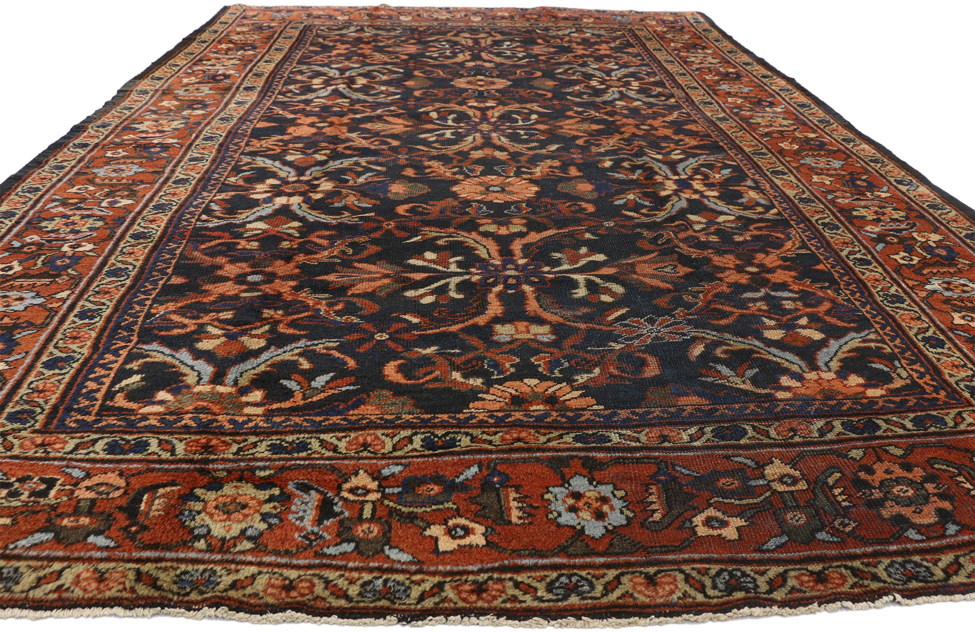 9 x 13 Antique Persian Mahal Rug 72100
