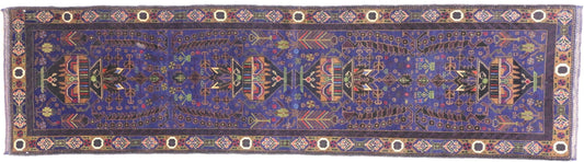 2 x 9 Vintage Afghan Rug 72106