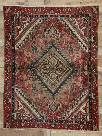 5 x 6 Vintage Persian Shiraz Rug 72118