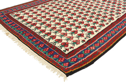 3 x 5 Vintage Persian Floral Kilim Rug 72143