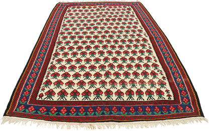 3 x 5 Vintage Persian Floral Kilim Rug 72143