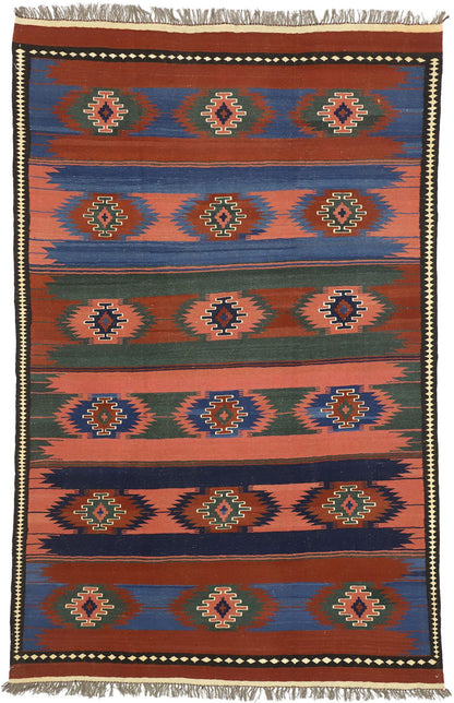6 x 10 Vintage Afghani Kilim Rug 72157