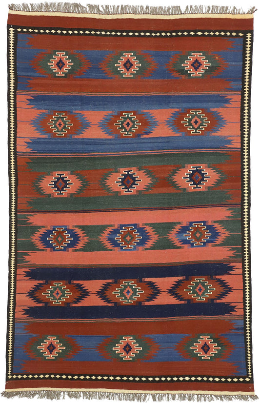 6 x 10 Vintage Afghani Kilim Rug 72157