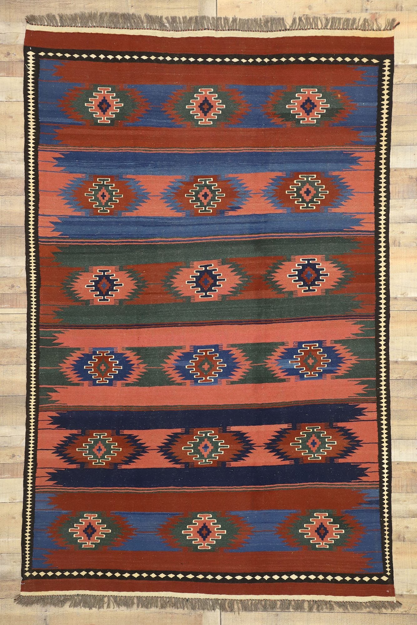 6 x 10 Vintage Afghani Kilim Rug 72157