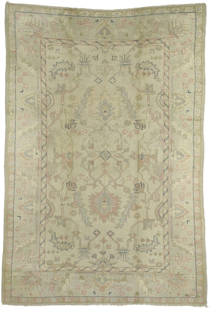 7 x 10 Vintage Turkish Oushak Rug 72193