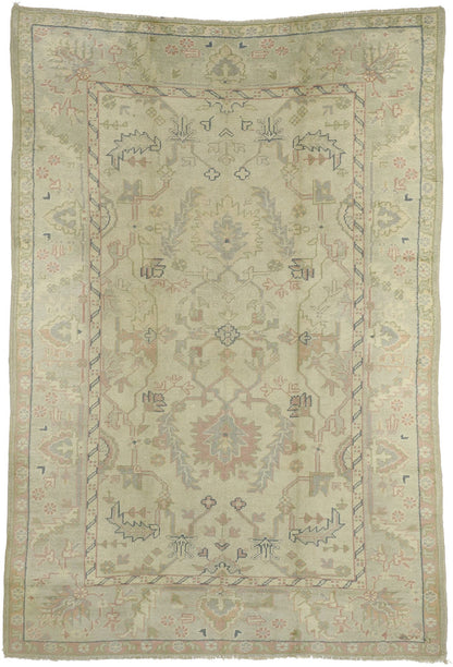 7 x 10 Vintage Turkish Oushak Rug 72193