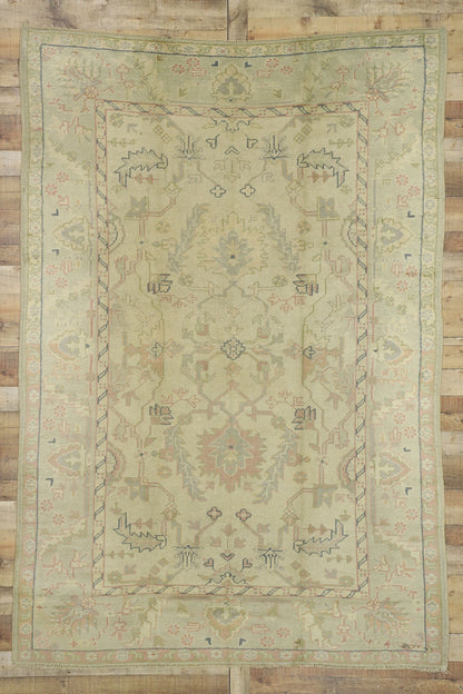 7 x 10 Vintage Turkish Oushak Rug 72193