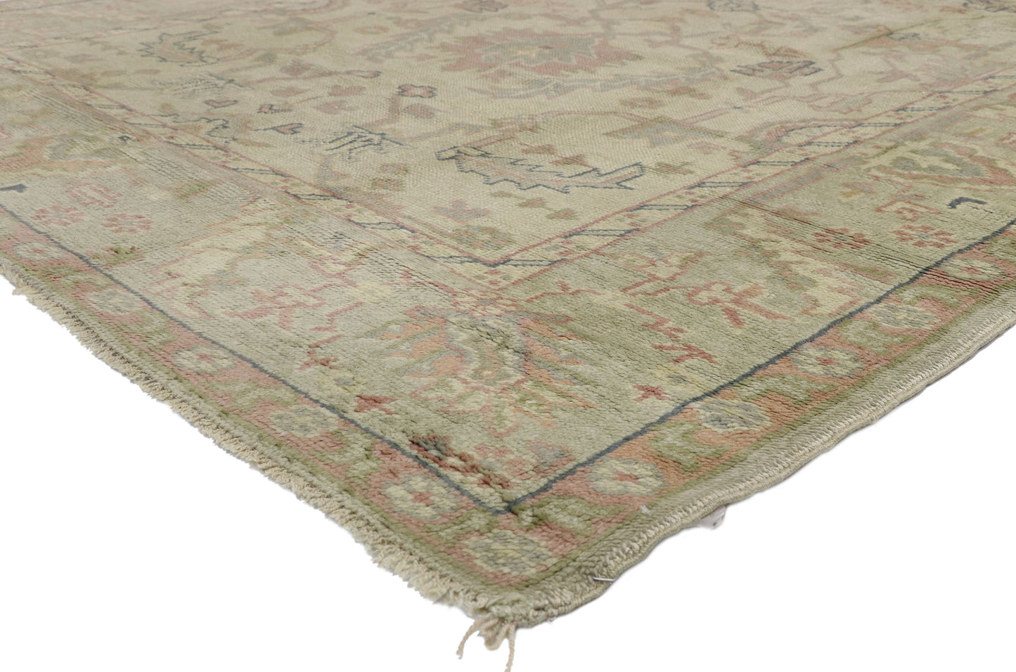 7 x 10 Vintage Turkish Oushak Rug 72193