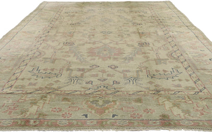 7 x 10 Vintage Turkish Oushak Rug 72193