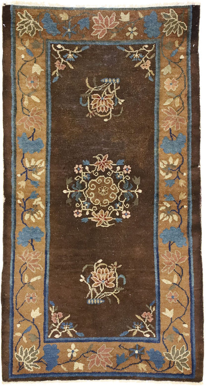 3 x 6 Antique Chinese Peking Rug 72234
