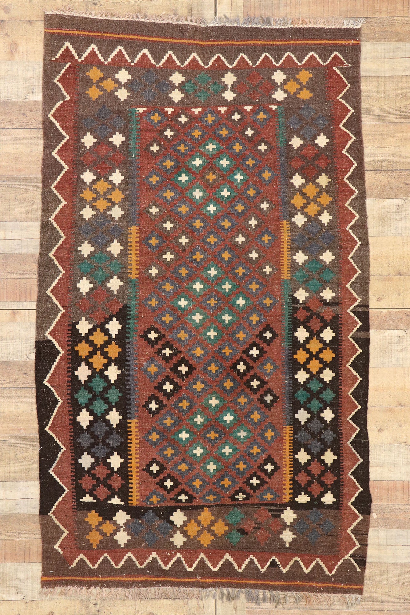 4 x 6 Vintage Afghan Kilim Rug 72250