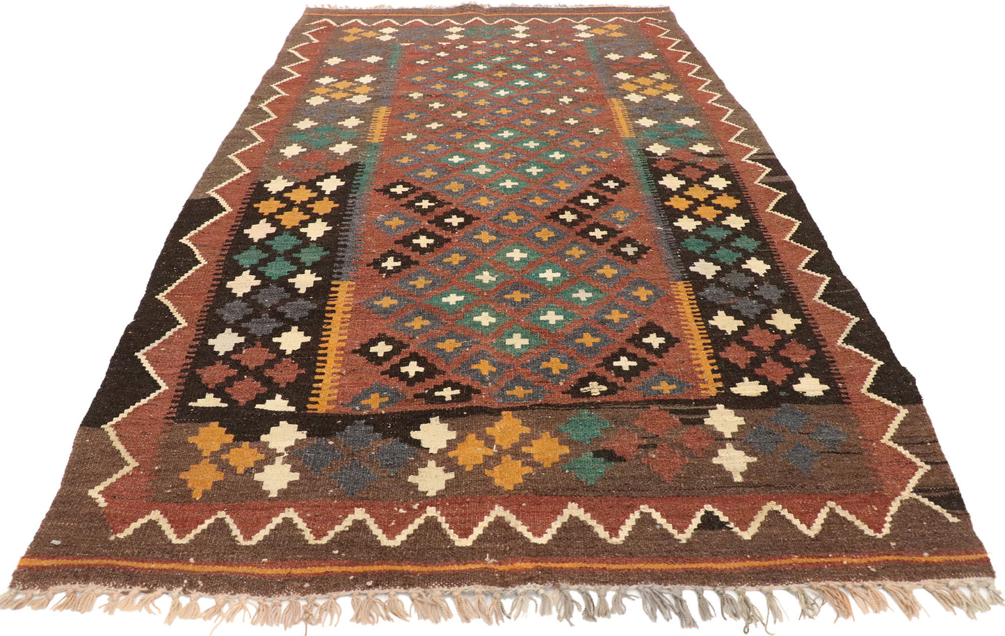 4 x 6 Vintage Afghan Kilim Rug 72250