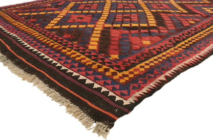 7 x 9 Vintage Maimana Kilim Rug 72255