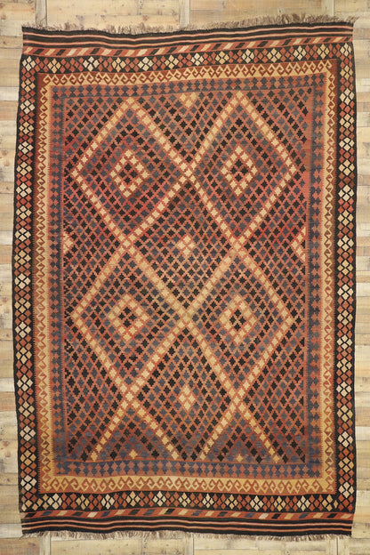 10 x 14 Vintage Afghan Maimana Kilim Rug 72258