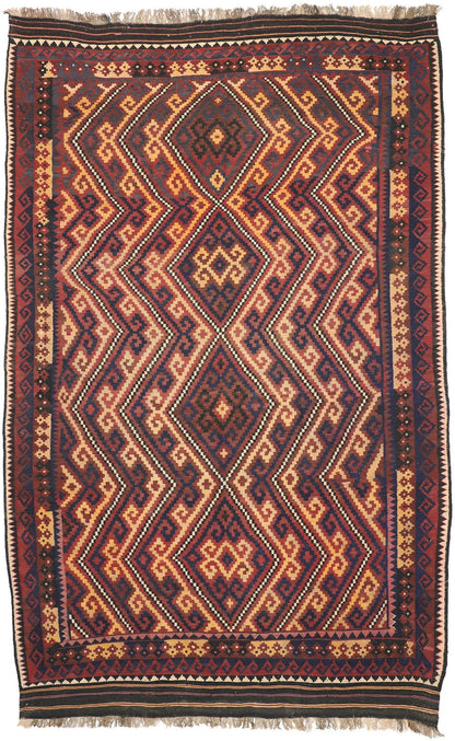 9 x 14 Vintage Afghan Kilim Rug 72260