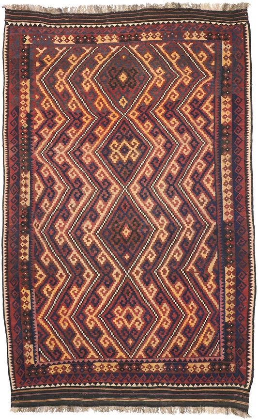 9 x 14 Vintage Afghan Kilim Rug 72260