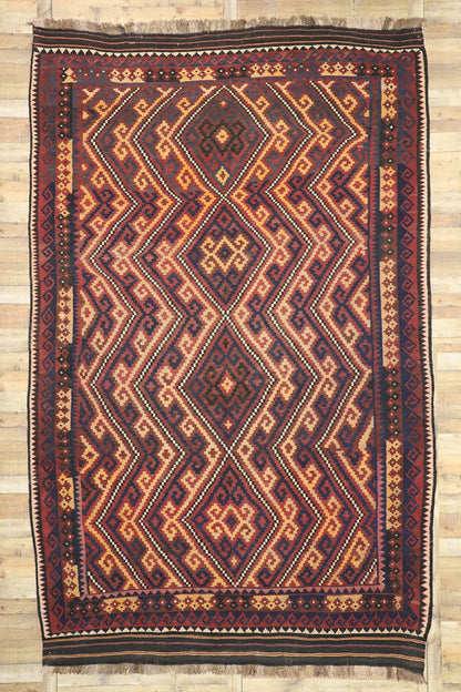 9 x 14 Vintage Afghan Kilim Rug 72260