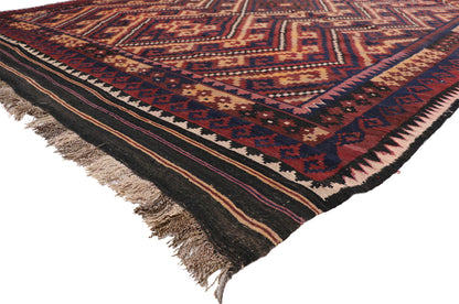 9 x 14 Vintage Afghan Kilim Rug 72260
