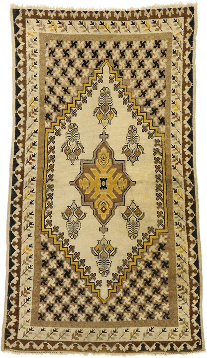 3 x 6 Vintage Turkish Oushak Rug 72261