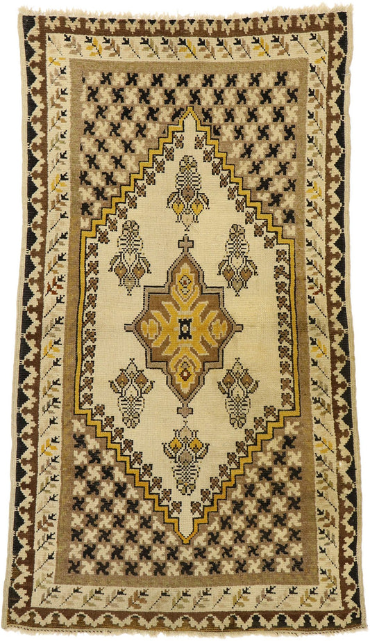 3 x 6 Vintage Turkish Oushak Rug 72261