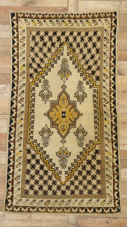 3 x 6 Vintage Turkish Oushak Rug 72261