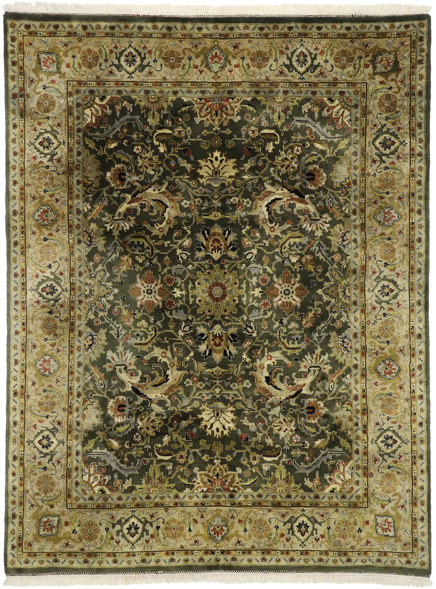 8 x 10 Vintage Indian Rug 77296