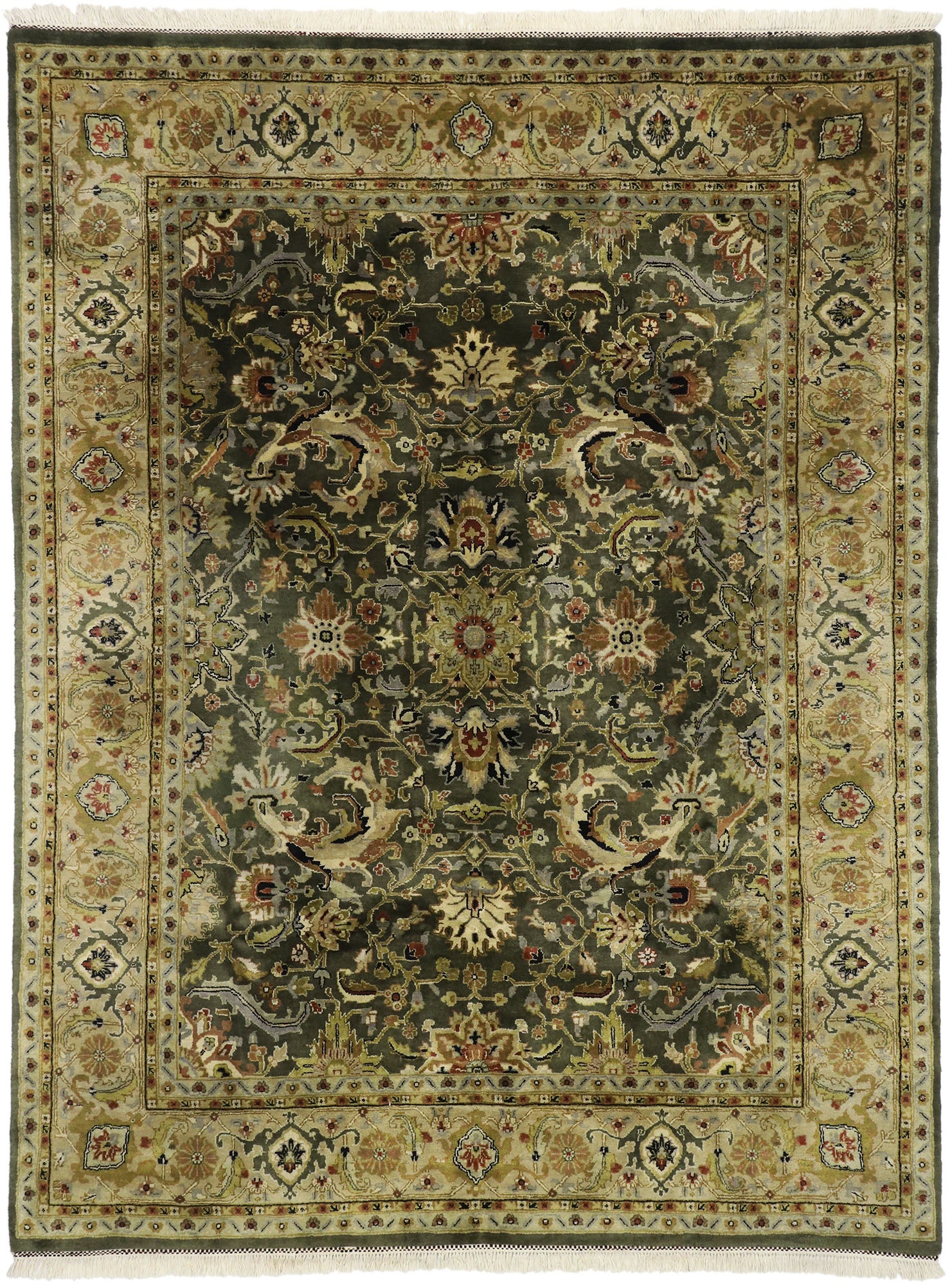 8 x 10 Vintage Indian Rug 77296