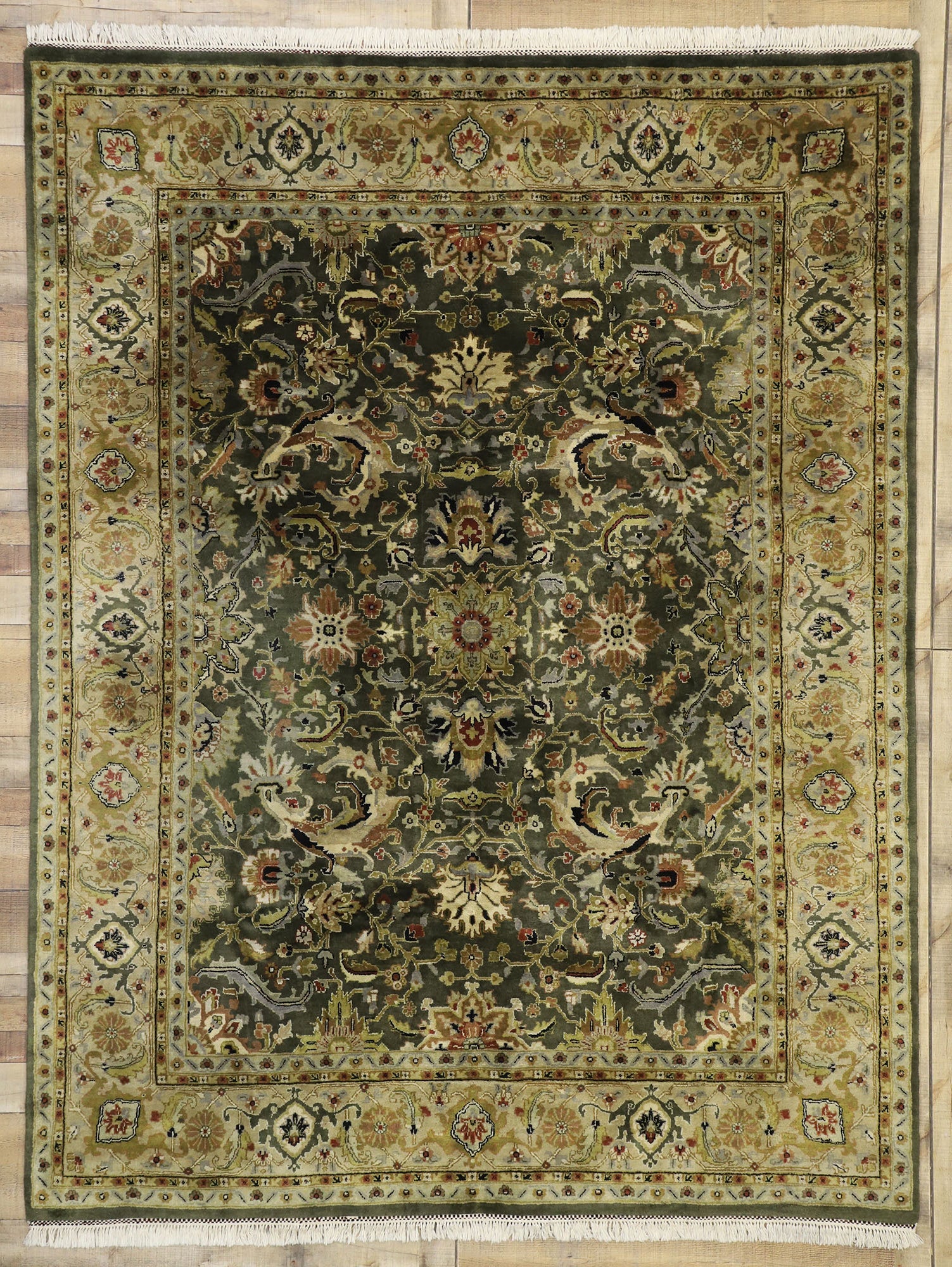 8 x 10 Vintage Indian Rug 77296
