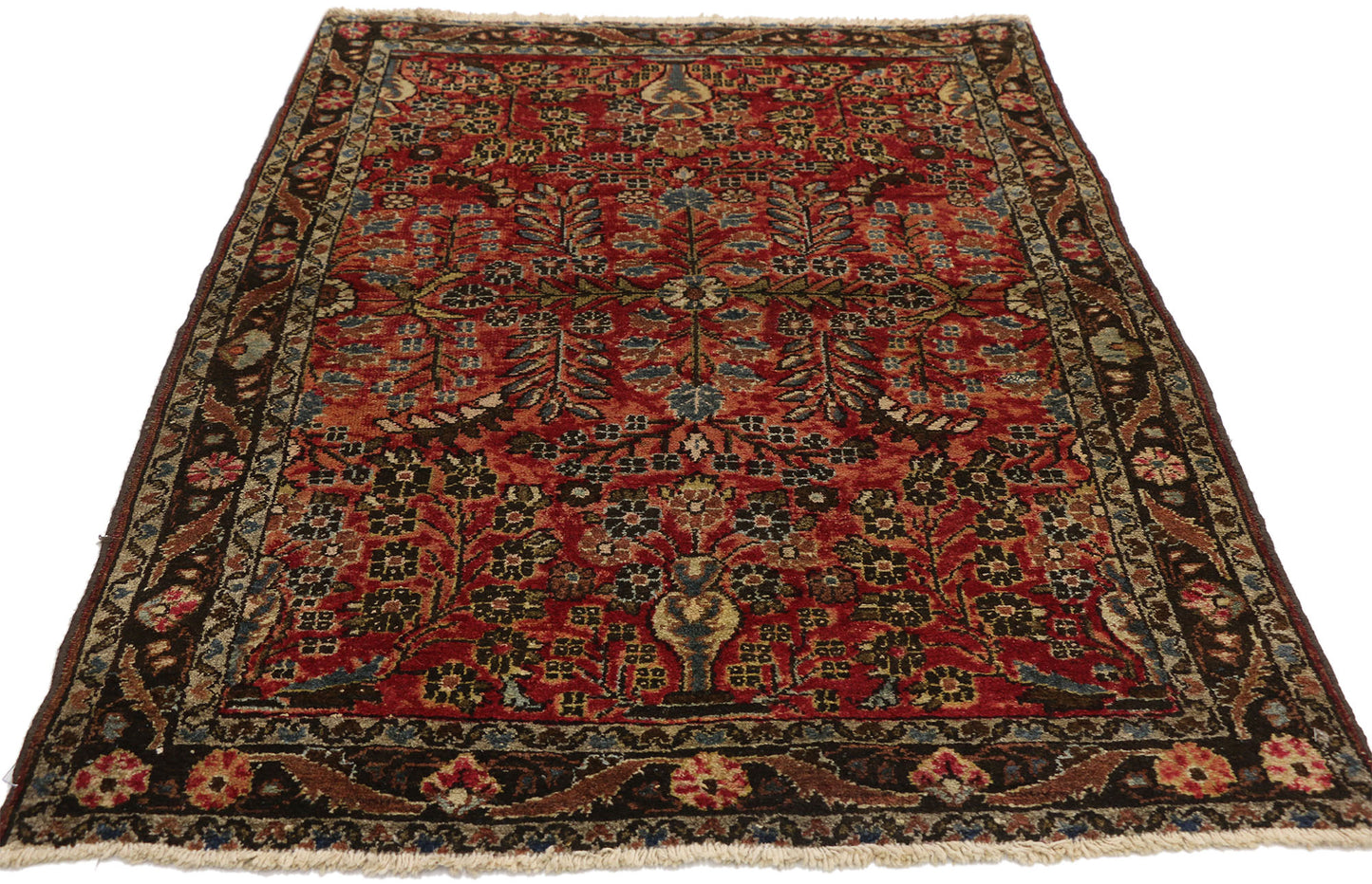 3 x 5 Antique Persian Hamadan Rug 72334