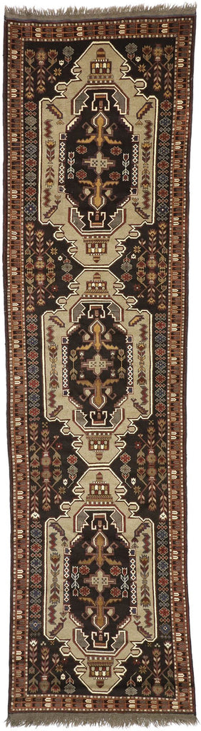 3 x 12 Antique Russian Caucasian Shirvan Boteh Runner 71046