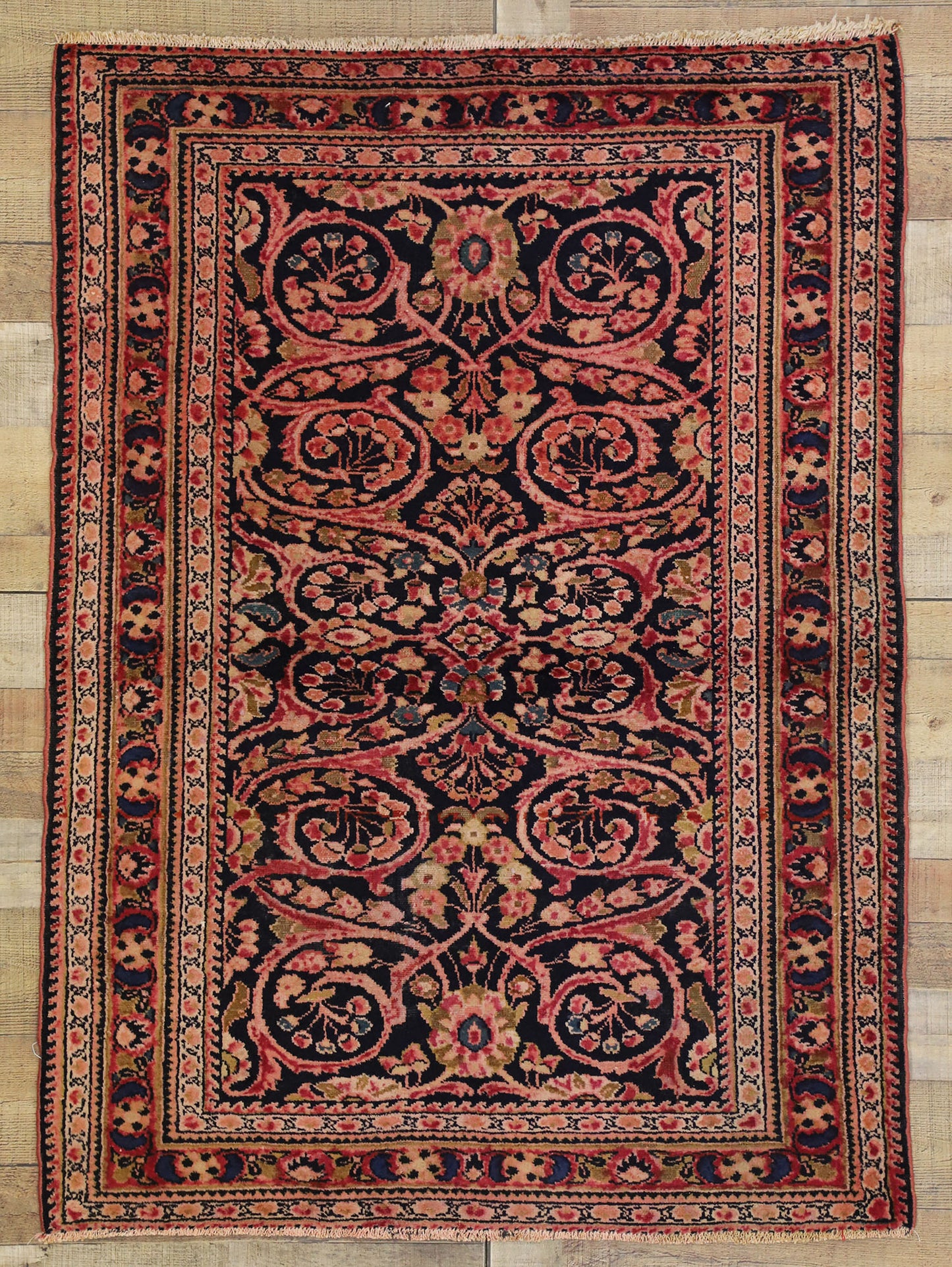 3 x 5 Antique Persian Lilihan Rug 72381