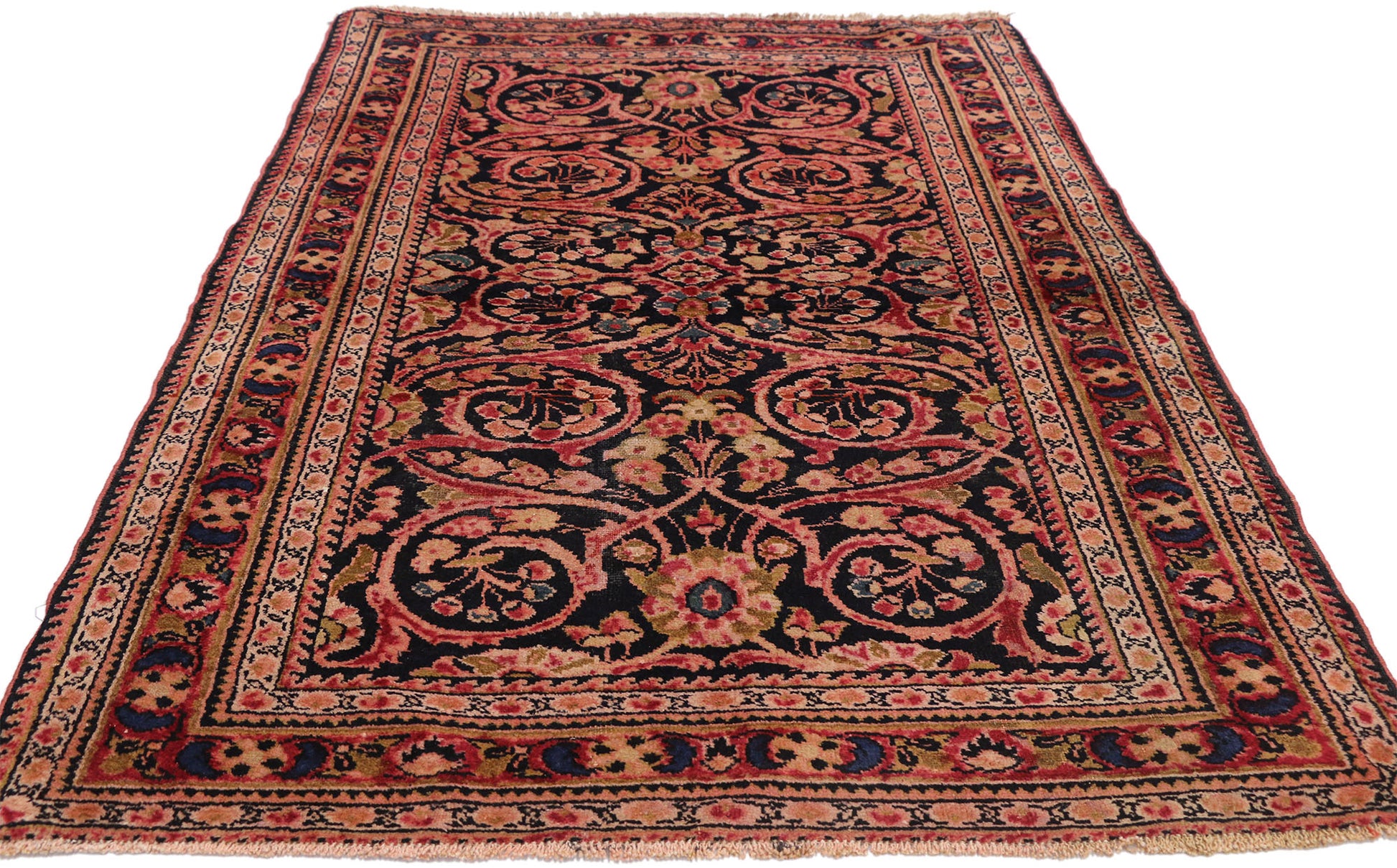 3 x 5 Antique Persian Lilihan Rug 72381