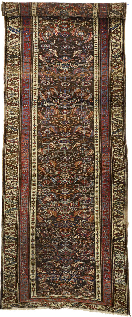4 x 12 Antique Persian Bijar Rug 72392