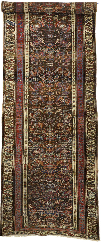 4 x 12 Antique Persian Bijar Rug 72392