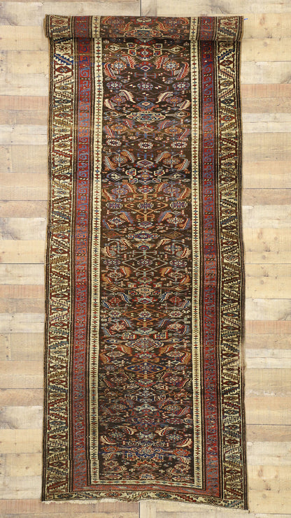 4 x 12 Antique Persian Bijar Rug 72392