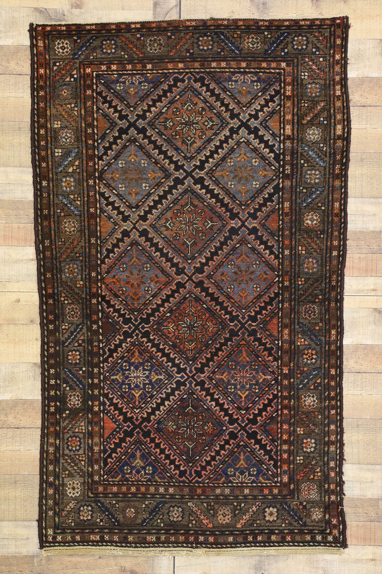 4 x 6 Antique Persian Hamadan Rug 72457