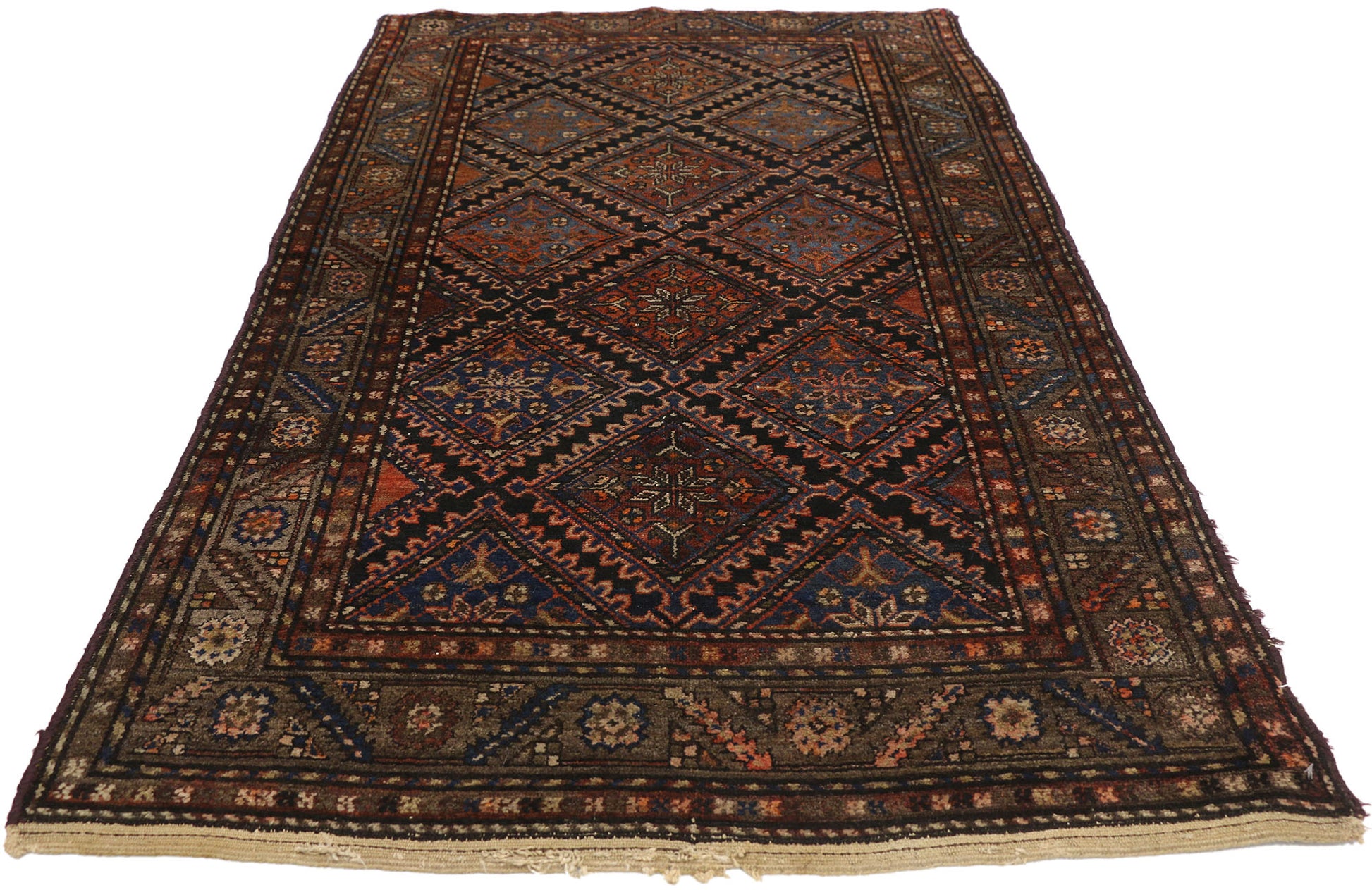 4 x 6 Antique Persian Hamadan Rug 72457