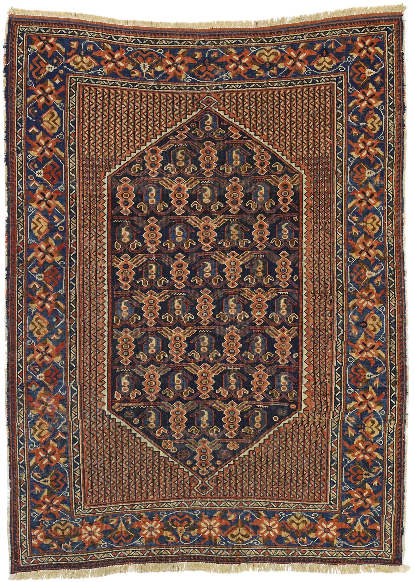 4 x 5 Antique Persian Afshar Rug 72462